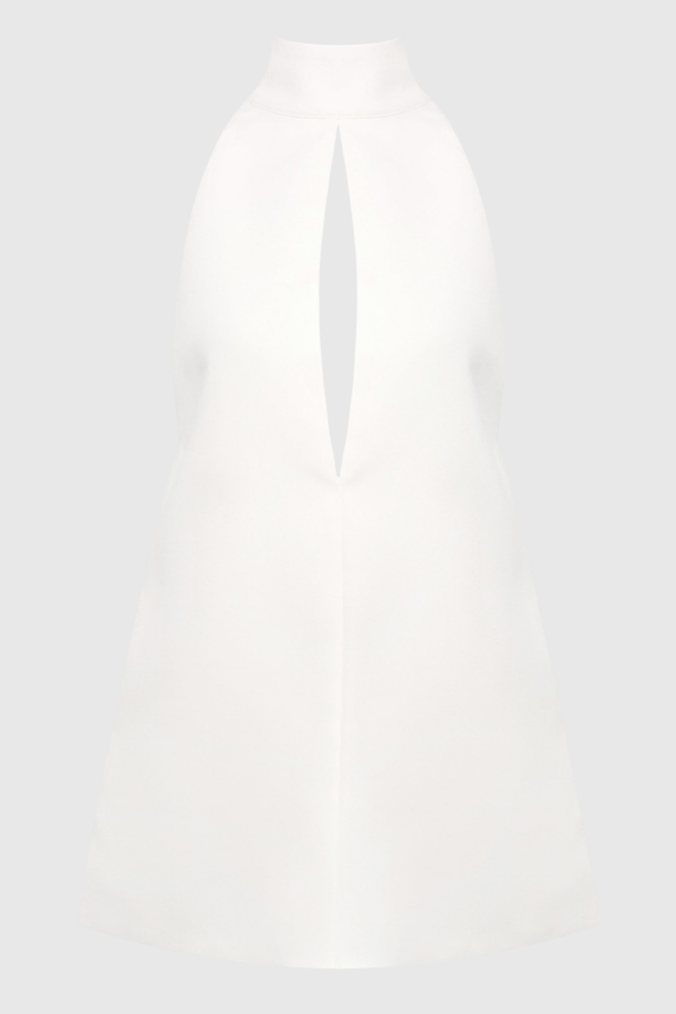 Ruven Sleeveless Cutout Mini Dress - White