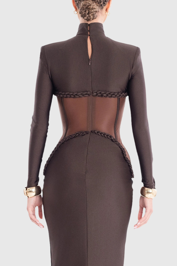 Mistey Corset Rope-embeliished Maxi Dress