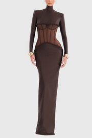 Mistey Corset Rope-embeliished Maxi Dress