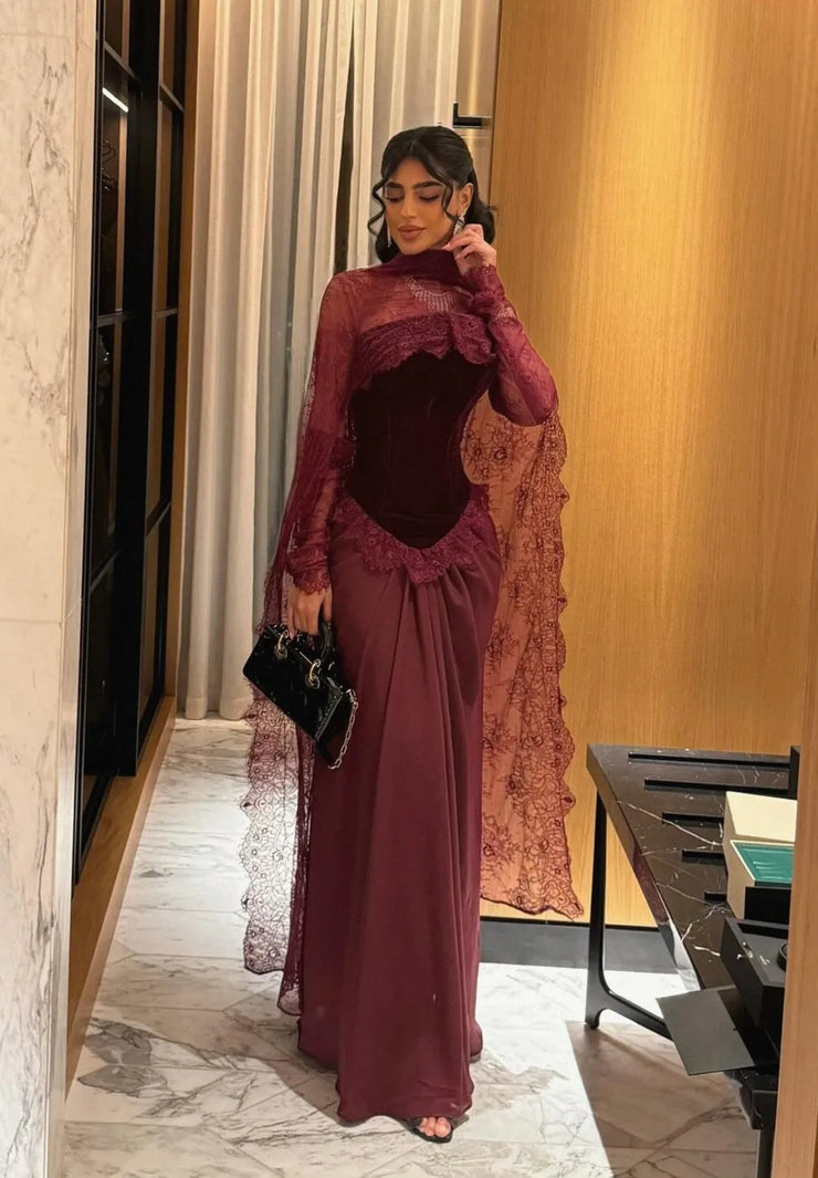 Sexy Elegant Lace Cappa Tube Top Dress