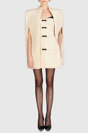 Santos Bow Jacquard Mini Dress - Beige