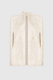 Santos Bow Jacquard Mini Dress - Beige