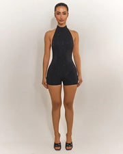 Sexy Sleeveless Halter Slim Fit Bare Back Jumpsuit