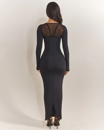 Sexy Long Sleeve Low-Cut Slim Fit Hip Skirt