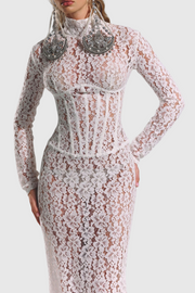 Susmita Lace Corset Maxi Dress
