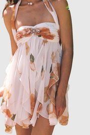 Takala Floral Halter Backless Mini Dress