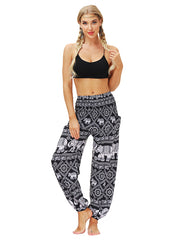 Leisure Digital Printing Wide-Leg Loose Yoga Bloomers