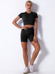 Sexy Tight Seamless Shorts Sports Fitness Suit Yoga Suit