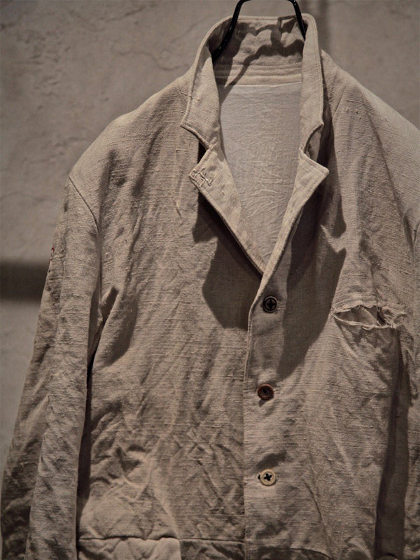 Cotton And Linen Long Sleeve Solid Color Jacket