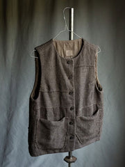 Casual Vintage Linen Ladies Vest