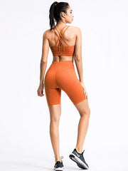 Wrap Solid Quick Dry Sleeveless Yoga Suits