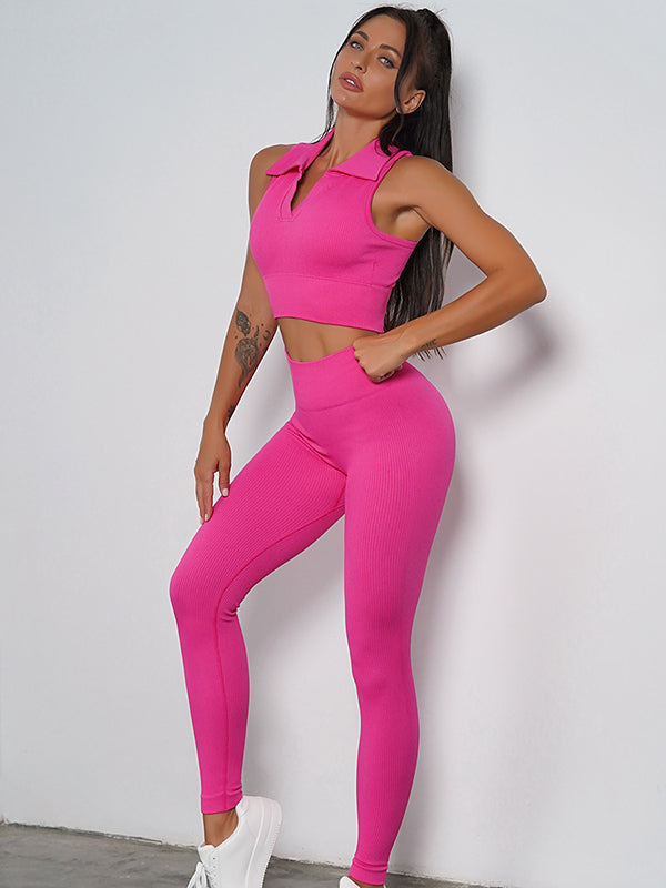 Skinny Wrap Solid Color Yoga Bottoms