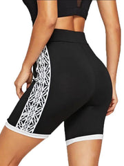 Wrap High-Waisted Lace-Up Sports Shorts