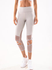 Solid Hollow Wrap Breathable Yoga Leggings