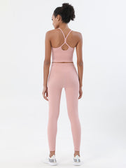 High-Waisted Pockets Solid Color Yoga Bottoms