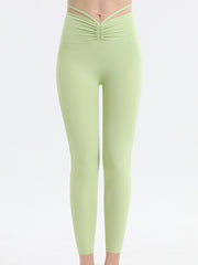 Wrap Bandage Hollow Solid Color Leggings