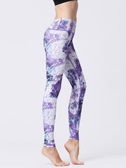 High-Waist Printed Sports Leggings