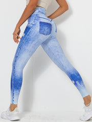 Skinny Wrap High-Waisted Printed Leggings