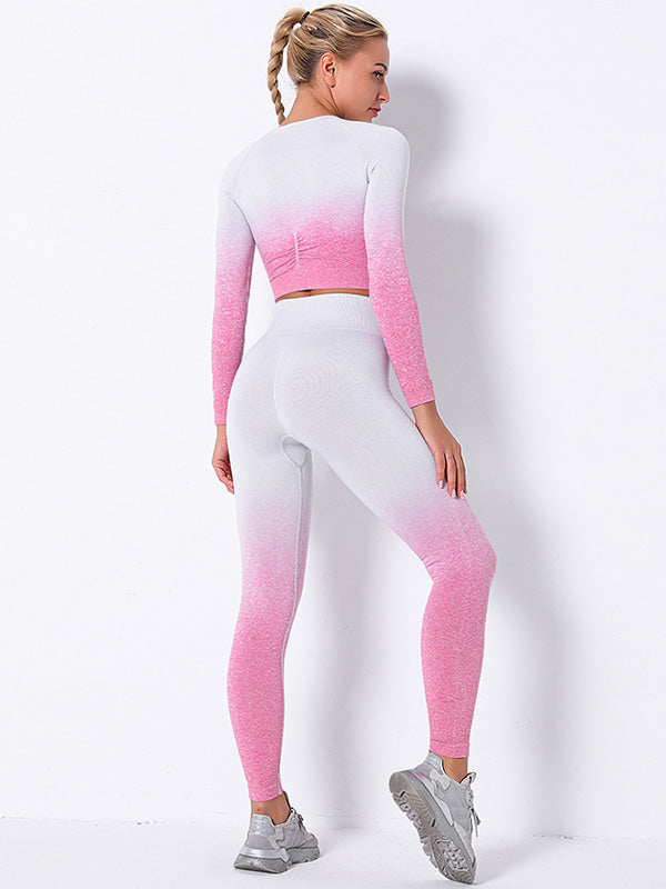 Gradients Mdriff Baring Long Sleeves Tight Fitting Gym Suits