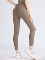 Skinny Leg Wrap Solid Color Leggings