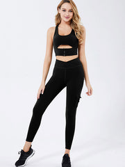 Frock Style Pocket  Supercool Tight Fitting Gym Suit