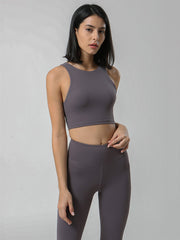 Breathable Solid Color High-Waisted Pockets Yoga Suits