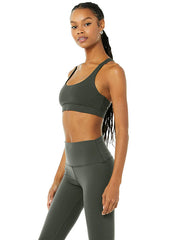 Skinny Wrap Hollow Solid Color U-Neck Sports Bra