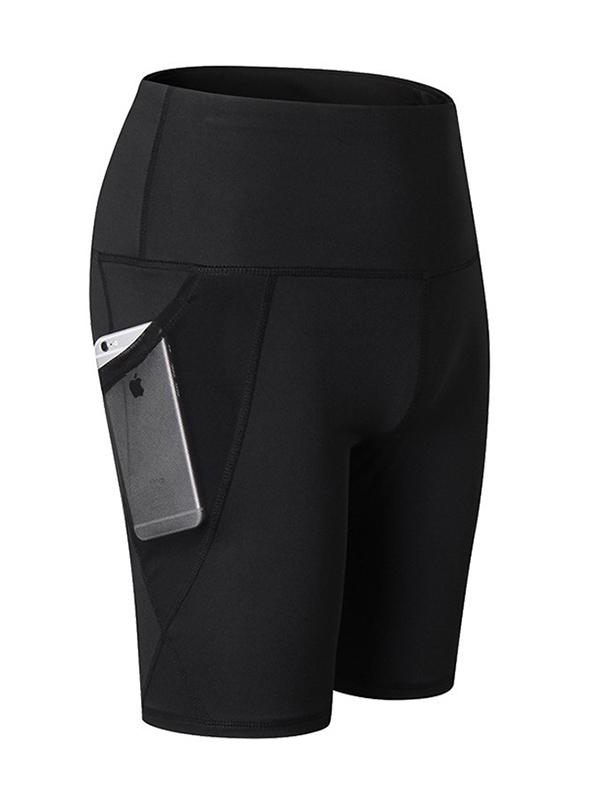 Wrap Sweat-Absorbent High-Waisted Sports Shorts