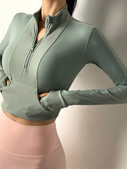 Half-Zip Tight Yoga Tee