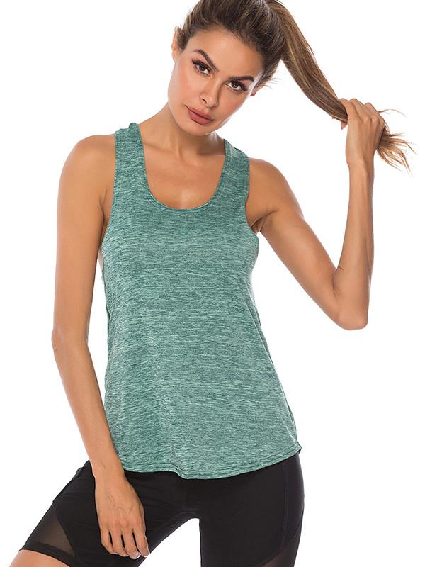 Casual Loose Breathable Solid Color Tanks