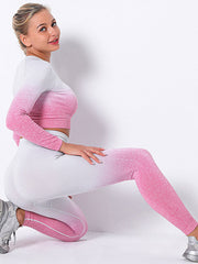 Gradients Mdriff Baring Long Sleeves Tight Fitting Gym Suits