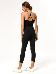 Solid Backless Spaghetti-neck Tank