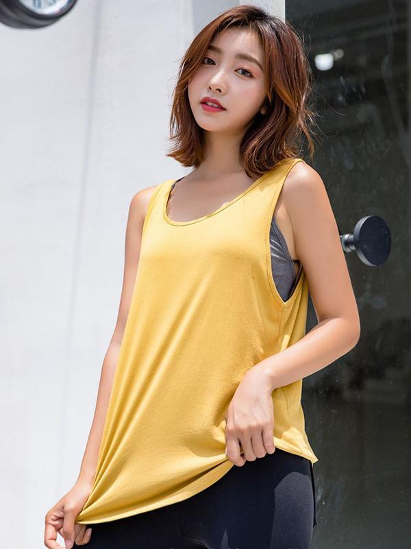 Loose Solid Color Spaghetti-Neck Back Cross Tanks