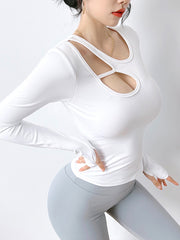 Long Sleeves Bust Hollow Tees