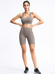 Wrap Solid Quick Dry Sleeveless Yoga Suits