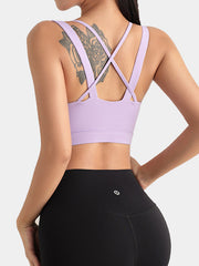 Cross Strap Solid Color Yoga Tank