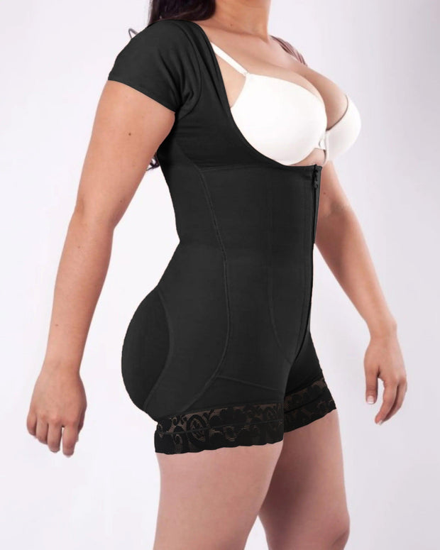 Short Sleeve Tummy Control Fajas Shapewear