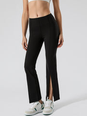 Solid Color Flexible High-Waisted Yoga Pants