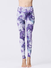 High-Waist Printed Sports Leggings