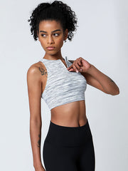 Zip Back Crossover Sports Bra