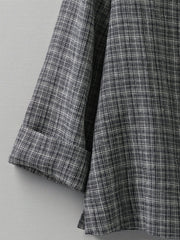 Checked Cotton And Linen Shirt