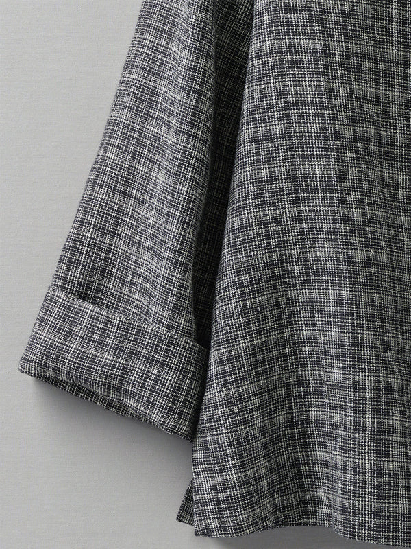 Checked Cotton And Linen Shirt