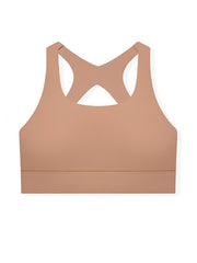 Skinny Wrap Yoga Tops Hollow Solid Color Sports Bra Spaghetti-Neck Bra