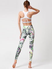 High-Waist Printed Sports Leggings