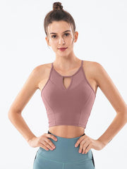 Mesh Hollow Gathered Shockproof Sports Bra