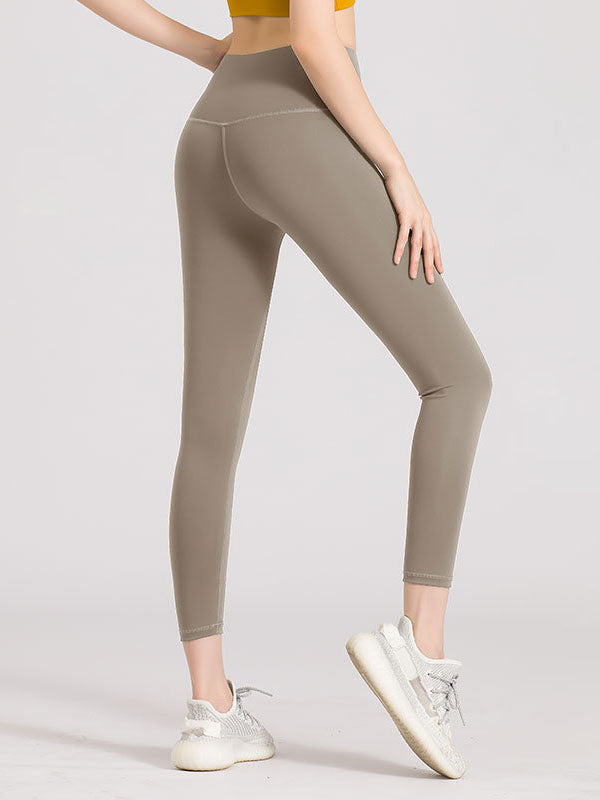 Skinny Leg Wrap Solid Color Leggings