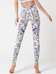 High-Waist Printed Sports Leggings