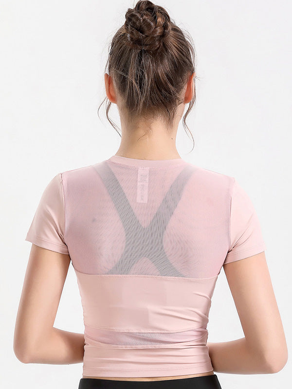 Yoga Sports Casual Solid Color Breathable T-Shirts