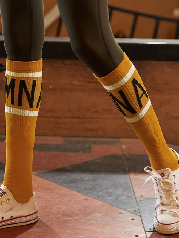 High-Quality Letter Printed Long Socks