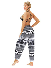 Leisure Digital Printing Wide-Leg Loose Yoga Bloomers